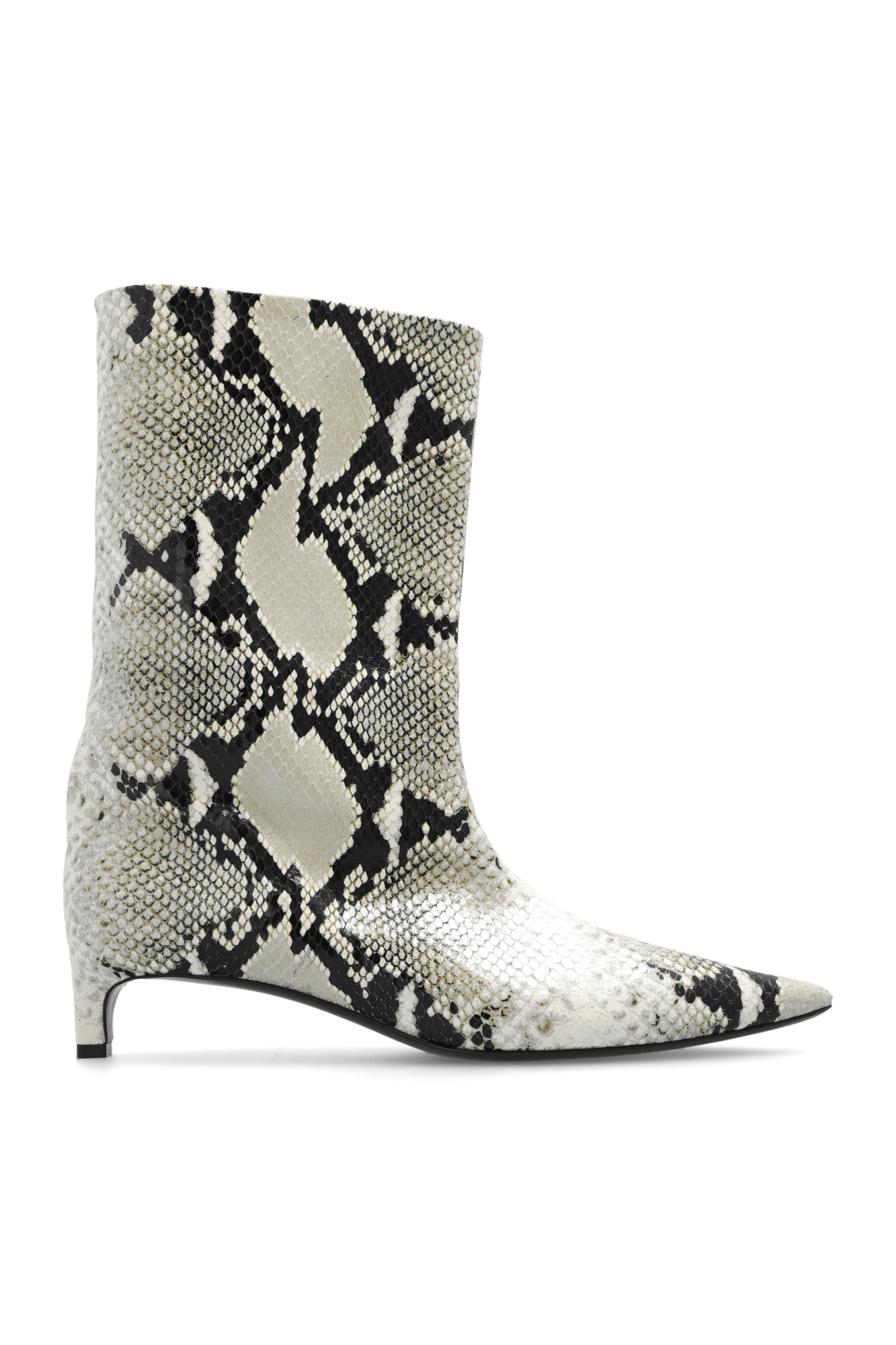 Cream snakeskin outlet booties